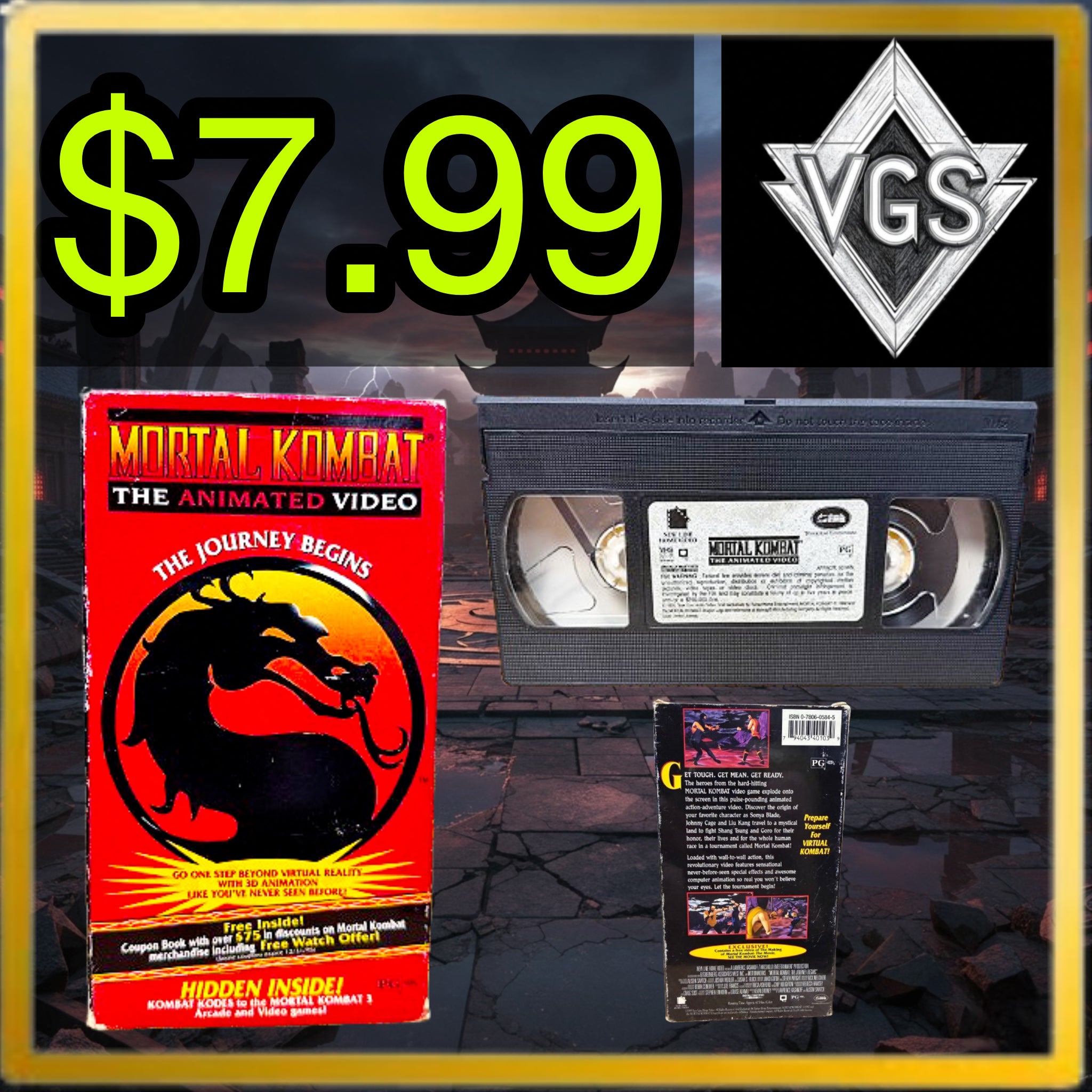 *RETRO* Mortal Kombat: The Animated Video – The Journey Begins VHS 1995