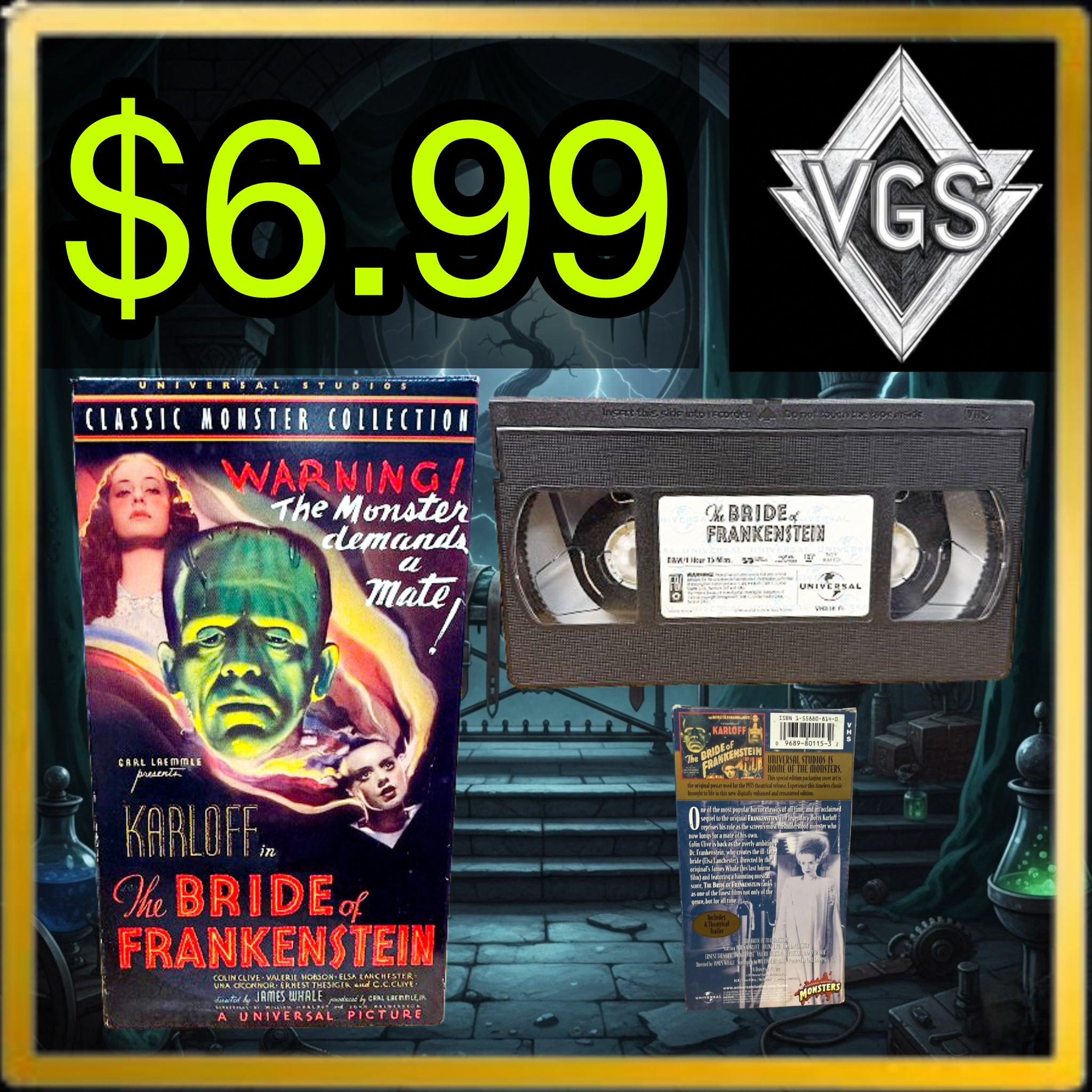 *CLASSIC* Bride of Frankenstein VHS 1935