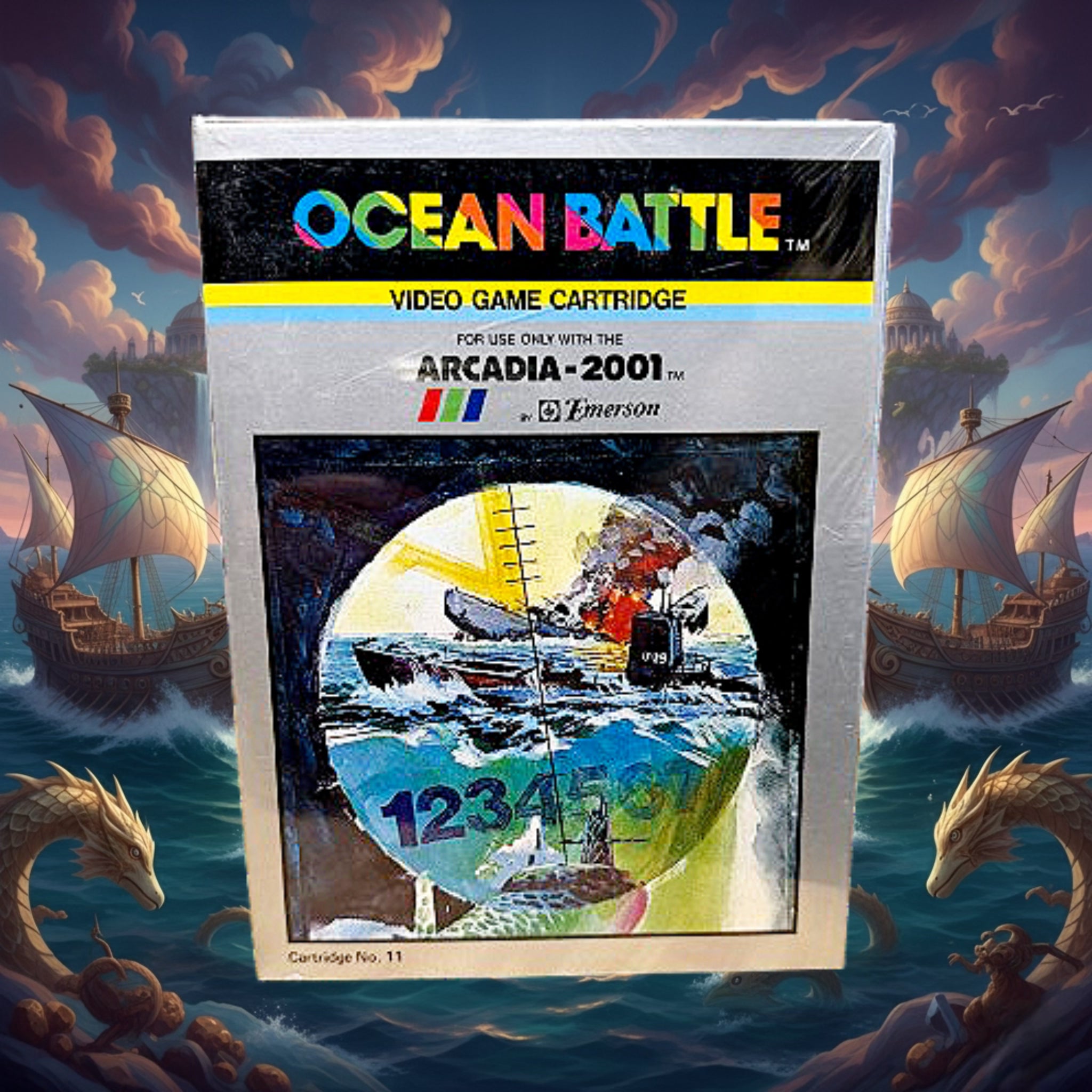 *NEW* Ocean Battle Arcadia-2001 Video Game Cartridge 1982