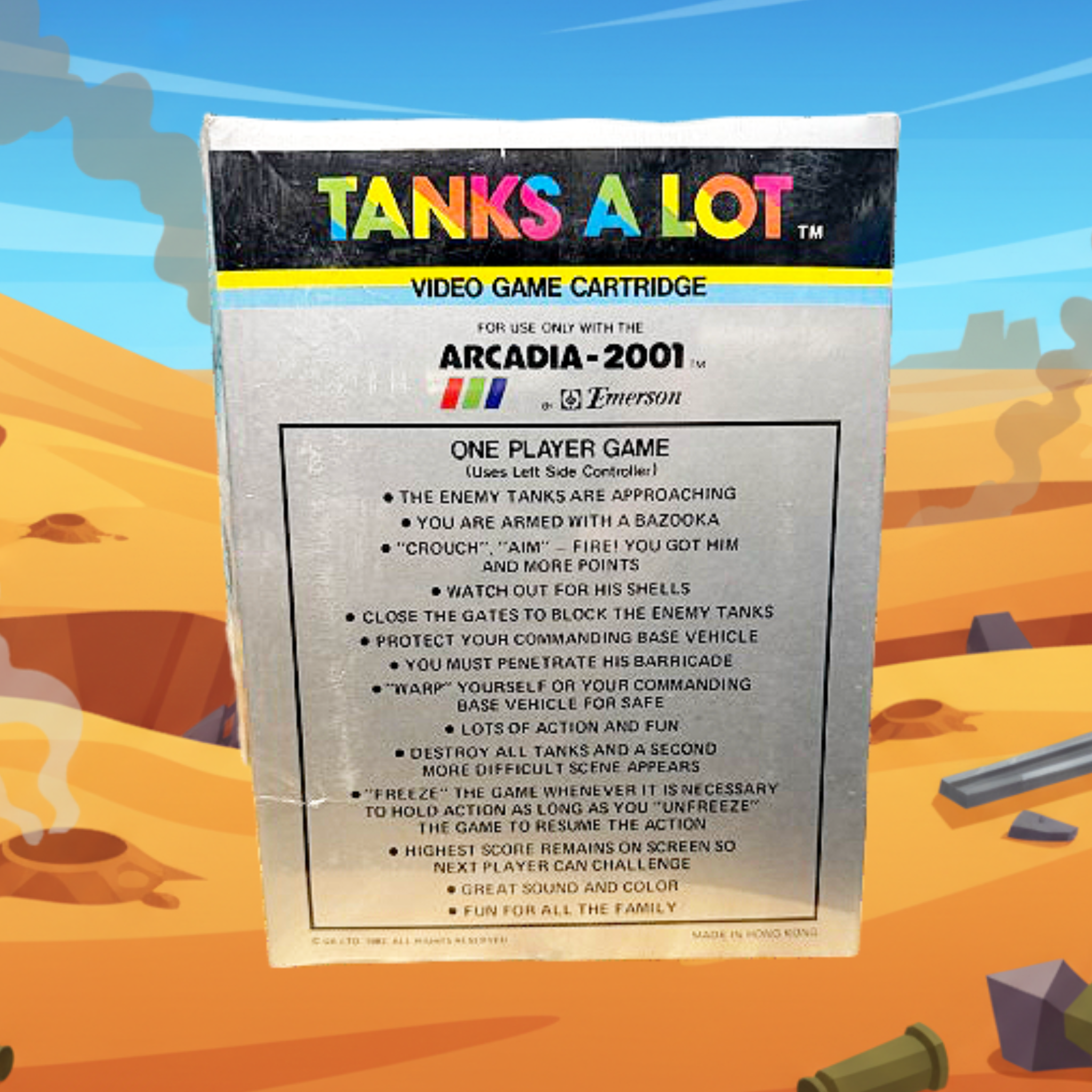 *RETRO* Tanks A Lot Arcadia-2001 Video Game Cartridge 1982