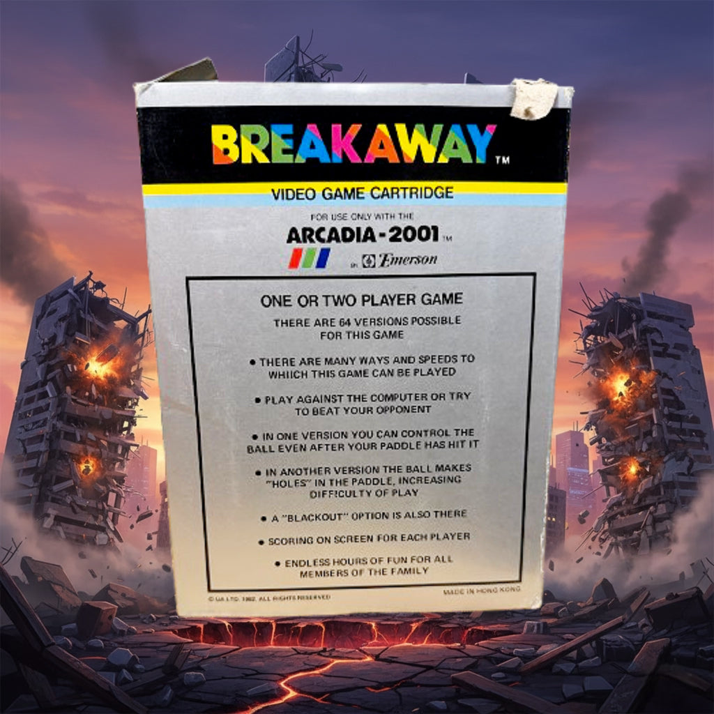 *VINTAGE* Breakaway Arcadia 2001 Video Game Cartridge 1982