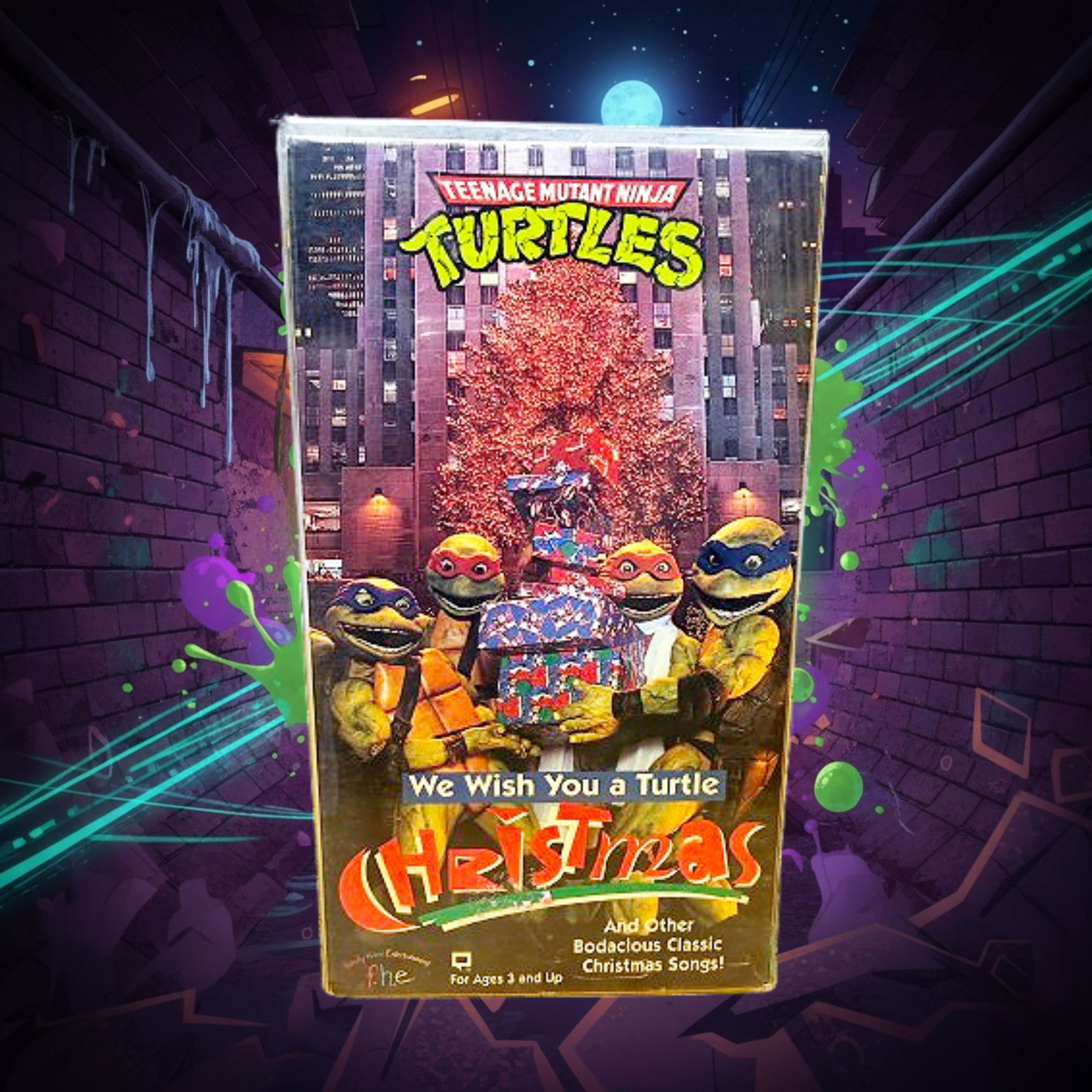 *CLASSIC* Teenage Mutant Ninja Turtles: We Wish You a Turtle Christmas VHS (1990)