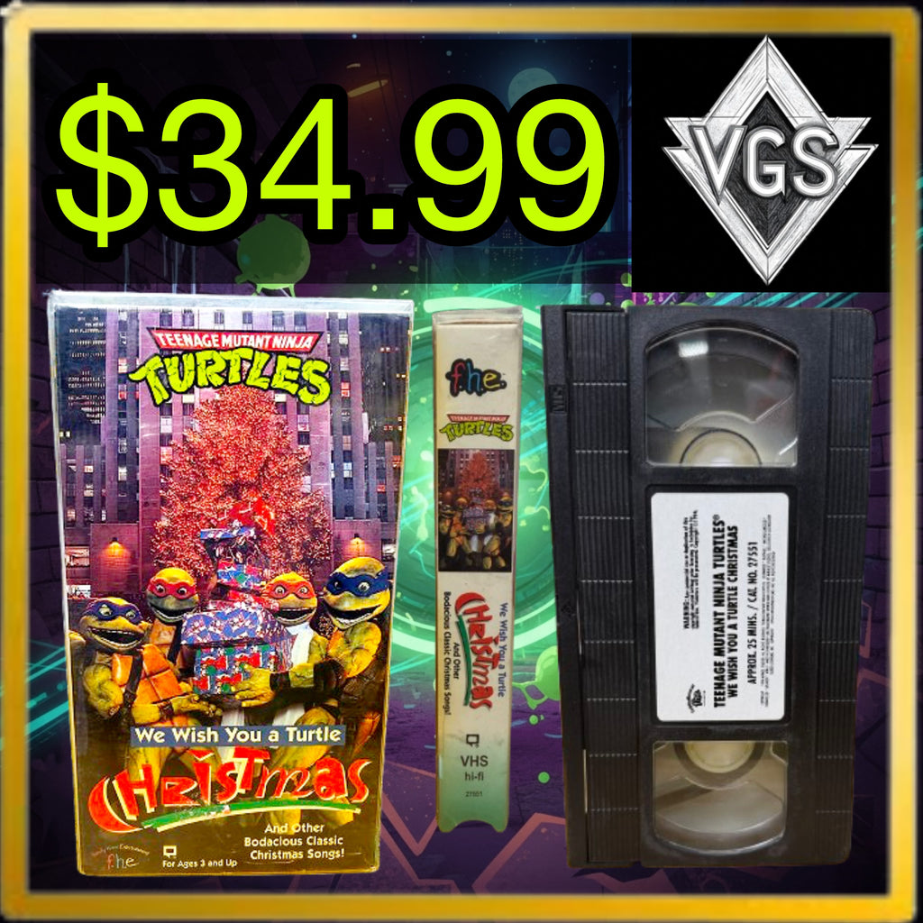 *CLASSIC* Teenage Mutant Ninja Turtles: We Wish You a Turtle Christmas VHS (1990)