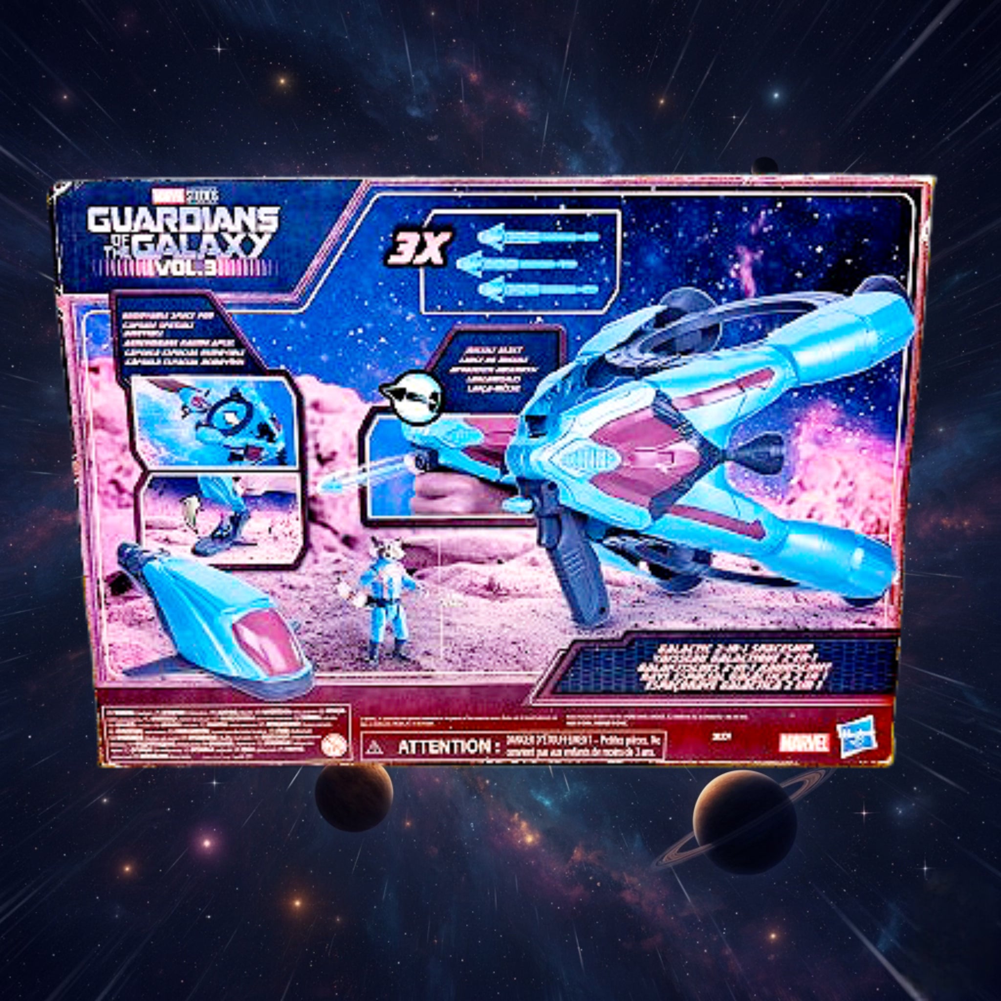*SEALED* Marvel Studios Guardians of the Galaxy Vol. 3 Galactic 2-in-1 Spaceship with Rocket Figure 2023
