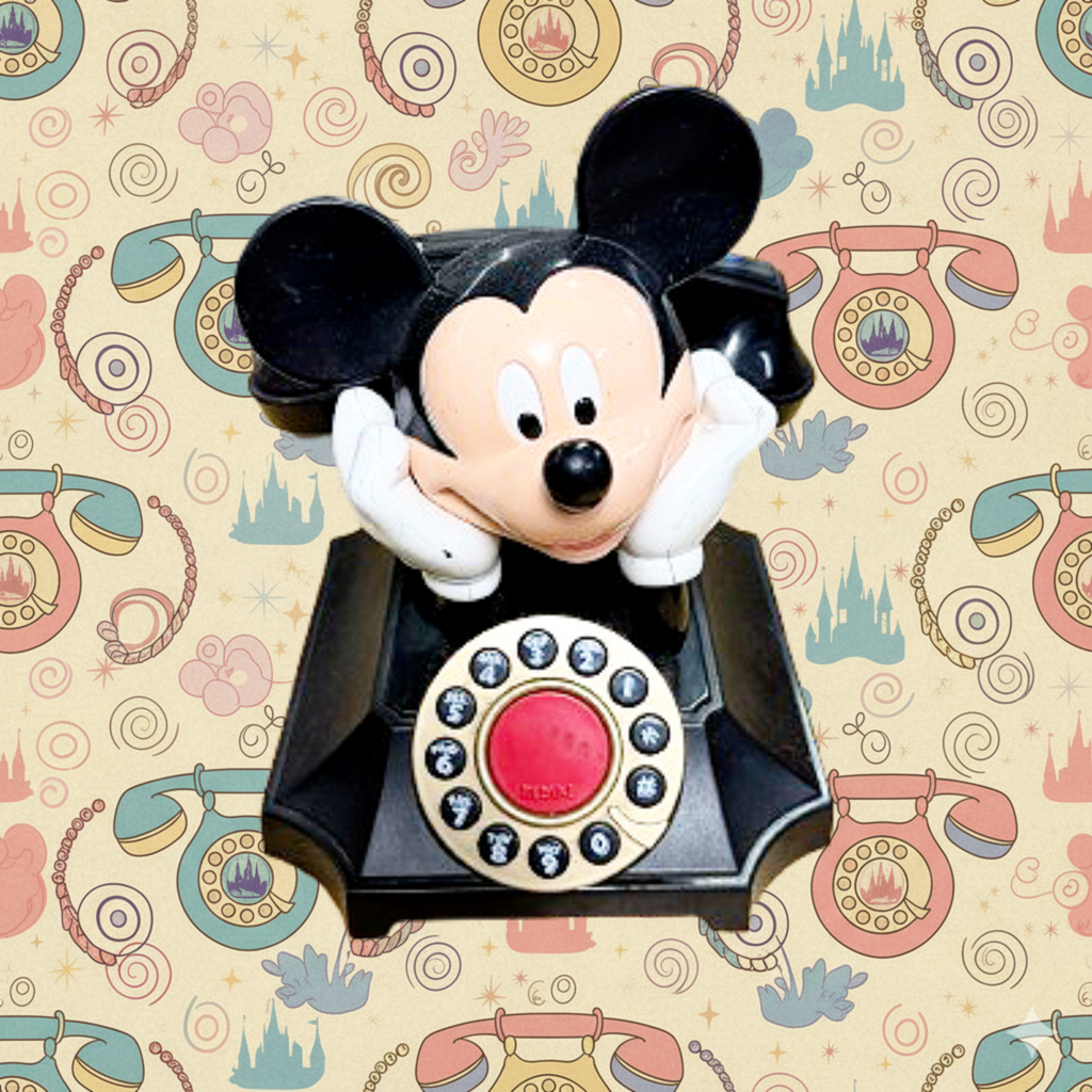 *VINTAGE* Mickey Mouse Rotary Telephone Collectible 1976