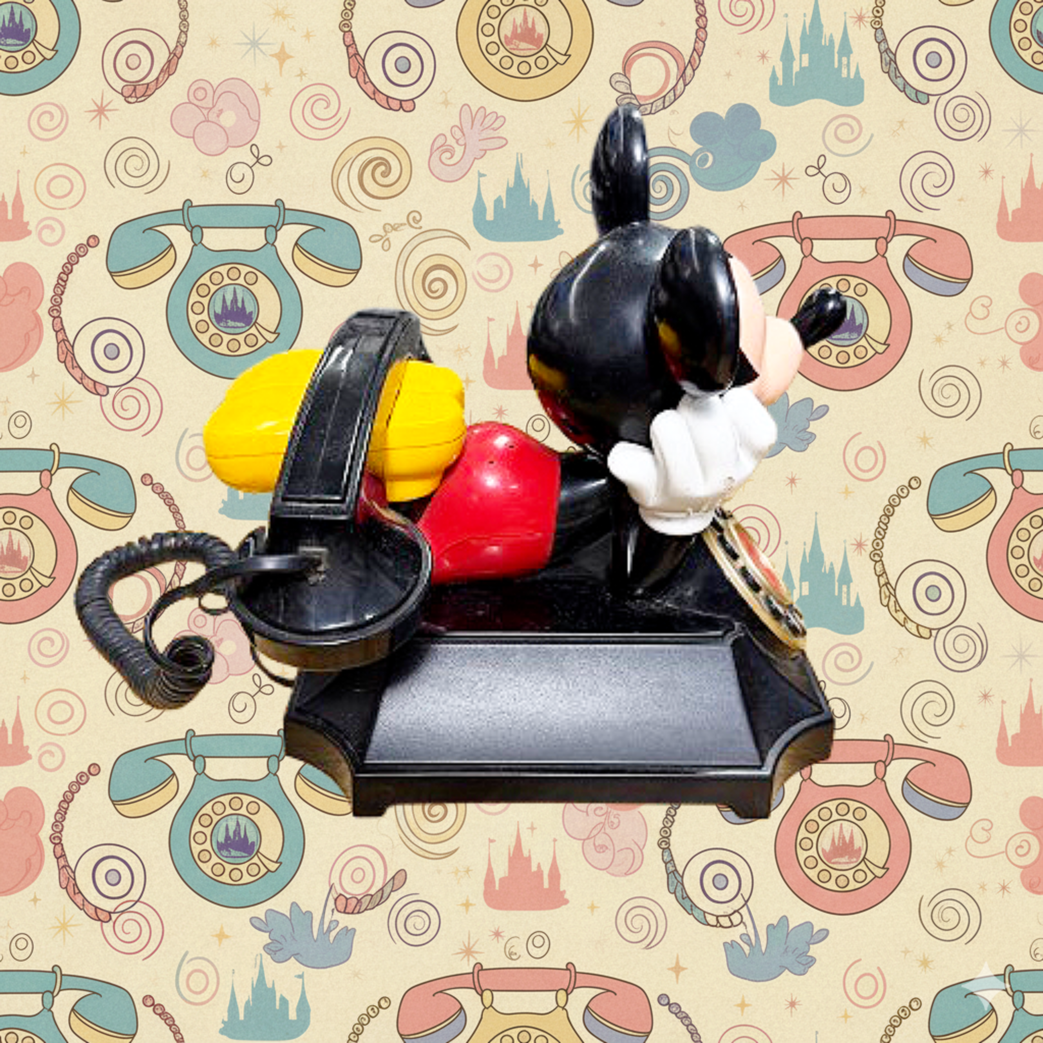 *VINTAGE* Mickey Mouse Rotary Telephone Collectible 1976