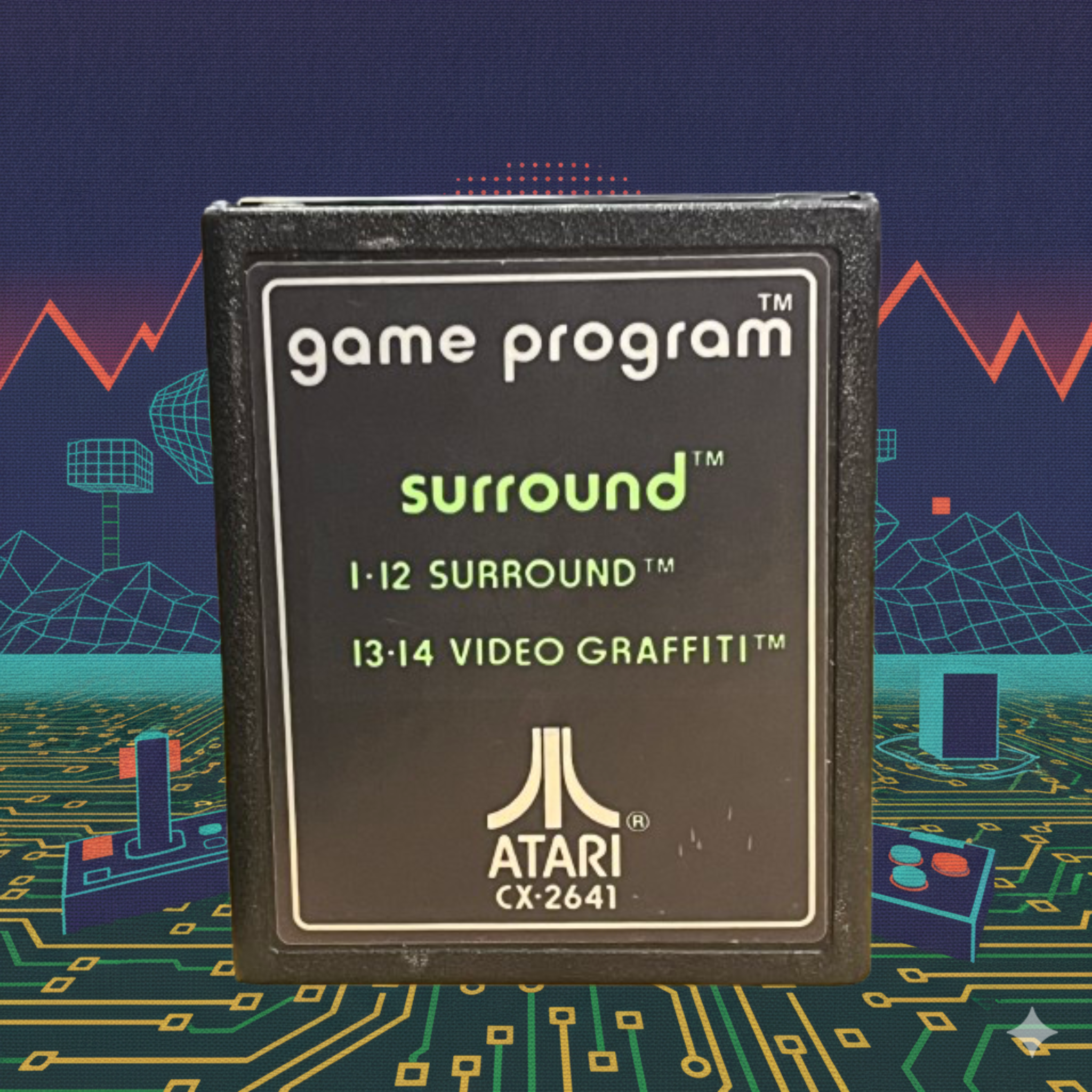 Atari Surround CX-2641 Video Graffiti Game Program Atari 2600 Cartridge