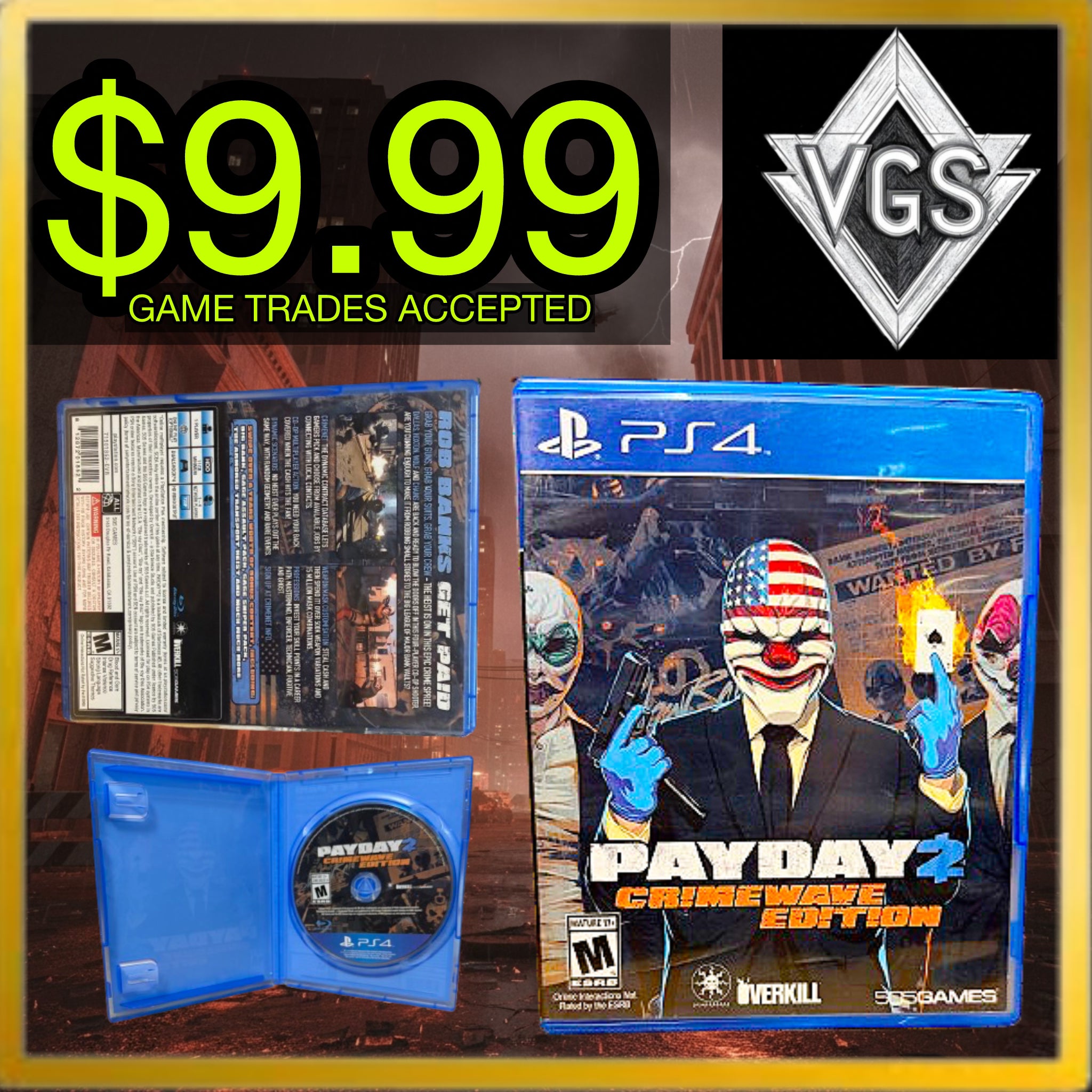 *CLASSIC* Payday 2: Crimewave Edition PS4 2015