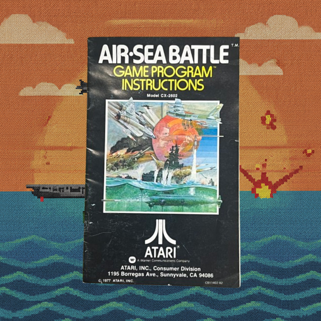 Atari Air-Sea Battle CX2602 Atari 2600 Game Cartridge 1977 Loose