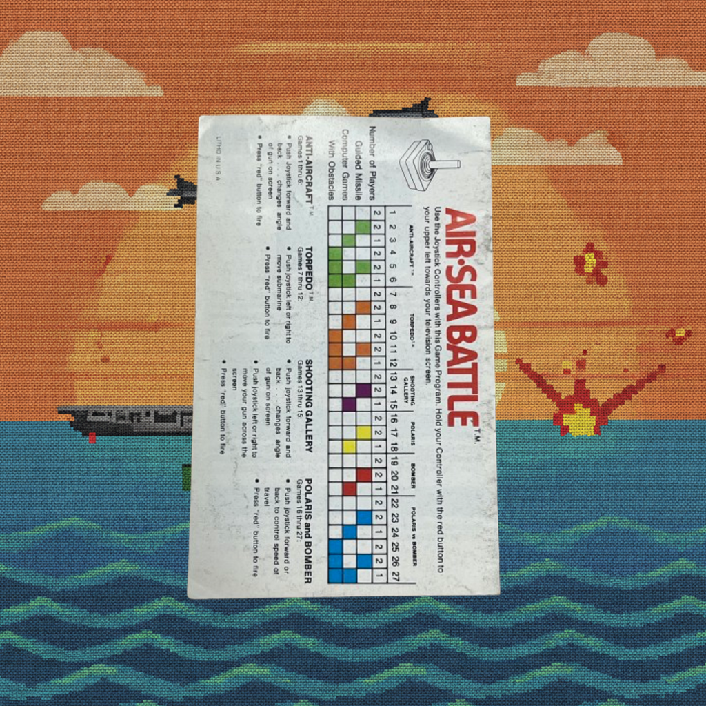 Atari Air-Sea Battle CX2602 Atari 2600 Game Cartridge 1977 Loose