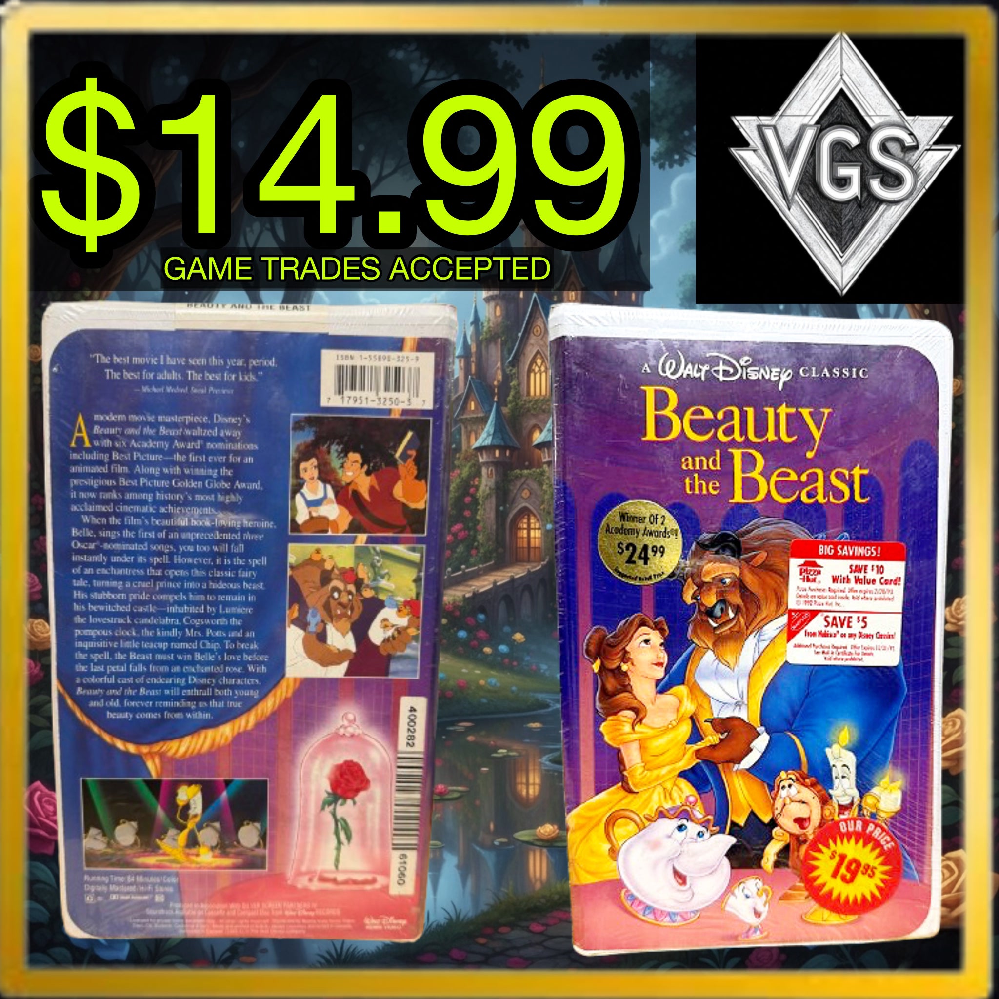 *SEALED* Beauty and the Beast VHS (Walt Disney Classic) 1991