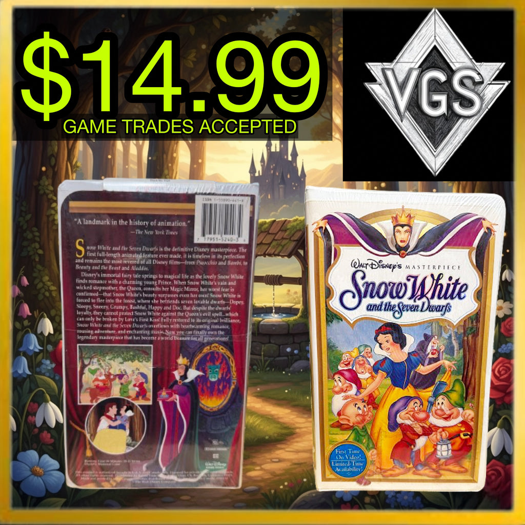 *SEALED* Snow White and the Seven Dwarfs VHS (Walt Disney Masterpiece Collection) 1994