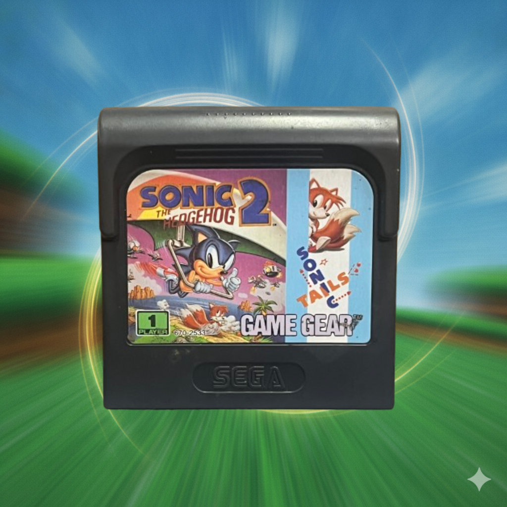 Sonic the Hedgehog 2 Game Gear Cartridge Sega 1992 Sonic & Tails