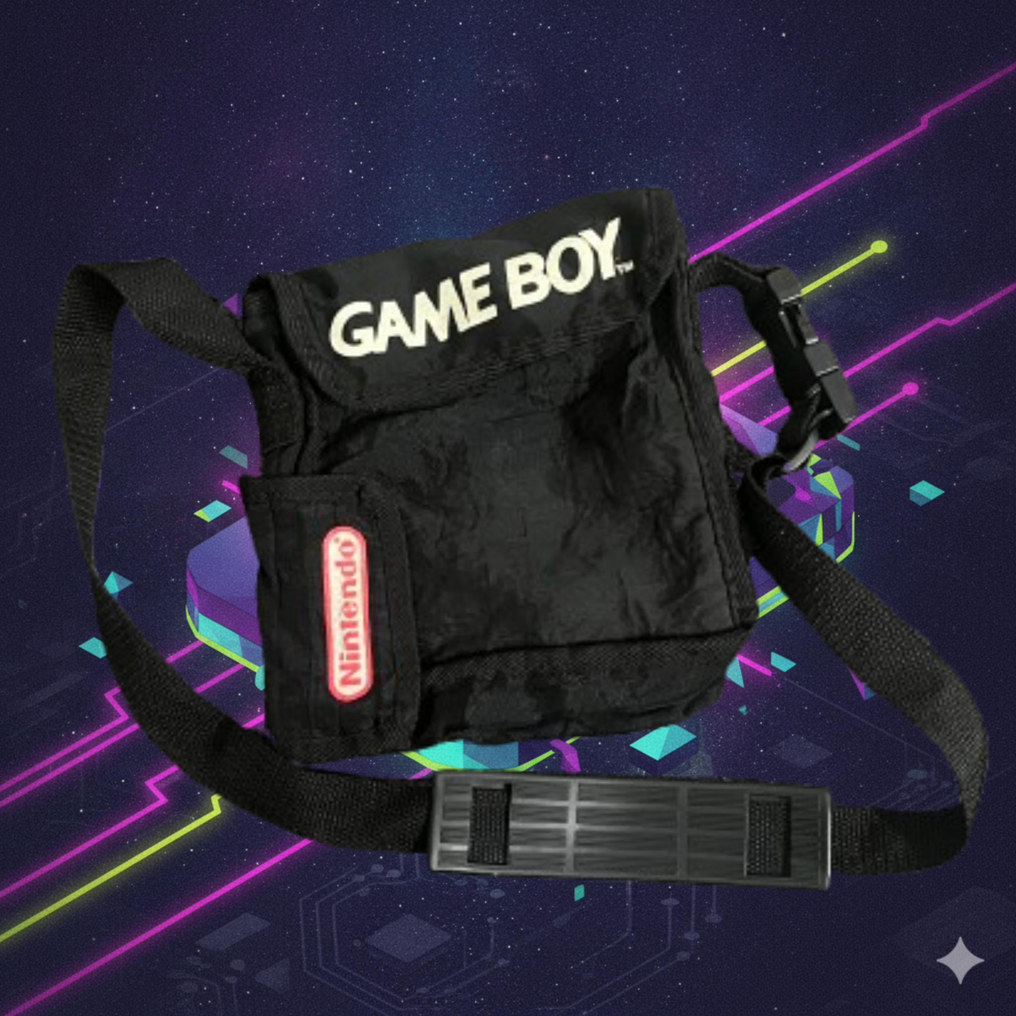 Nintendo Game Boy Carrying Case Shoulder Bag Travel Storage OEM Black