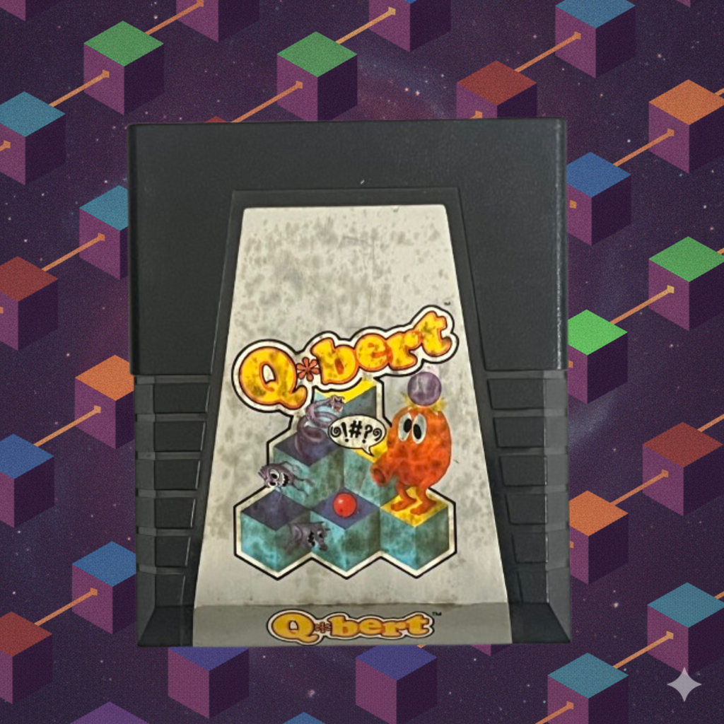 Q*bert Atari 2600 Cartridge Vintage Parker Brothers 1983 Video Game