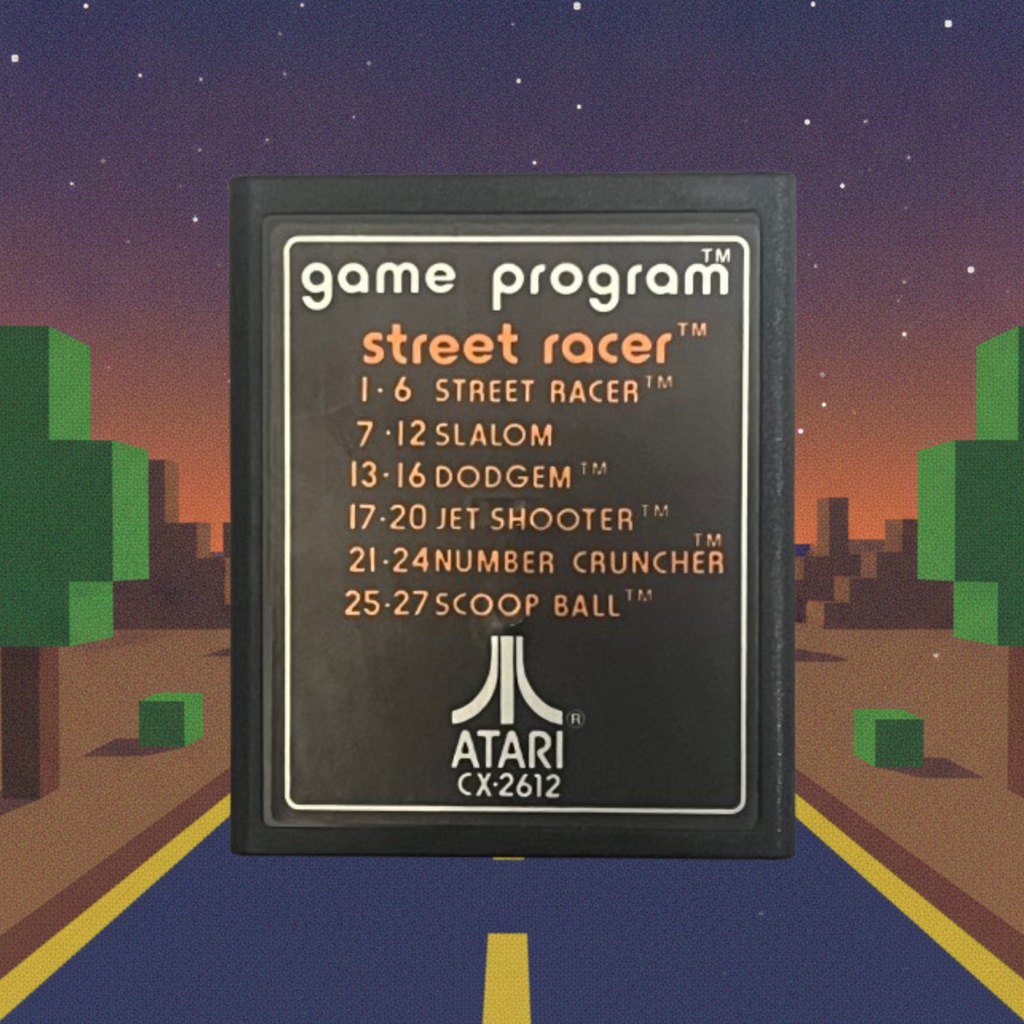 Atari Street Racer CX2612 Atari 2600 Game Cartridge 1977 Vintage