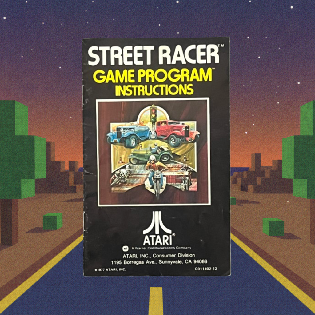 Atari Street Racer CX2612 Atari 2600 Game Cartridge 1977 Vintage
