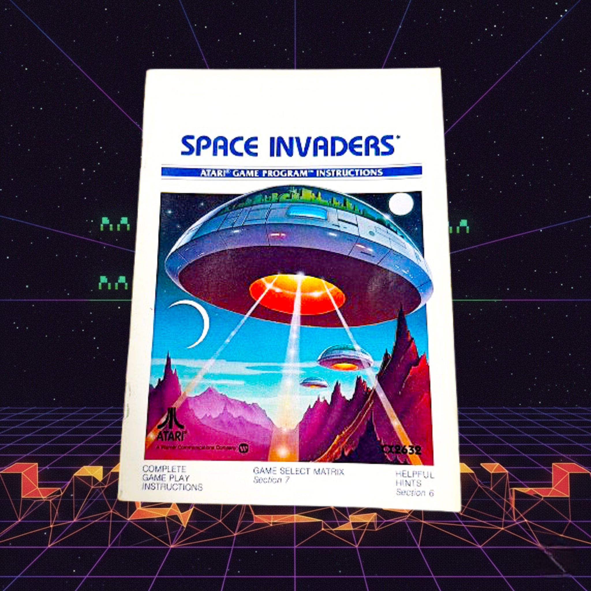 Atari Space Invaders CX2632 Atari 2600 Game Cartridge 1980 Vintage