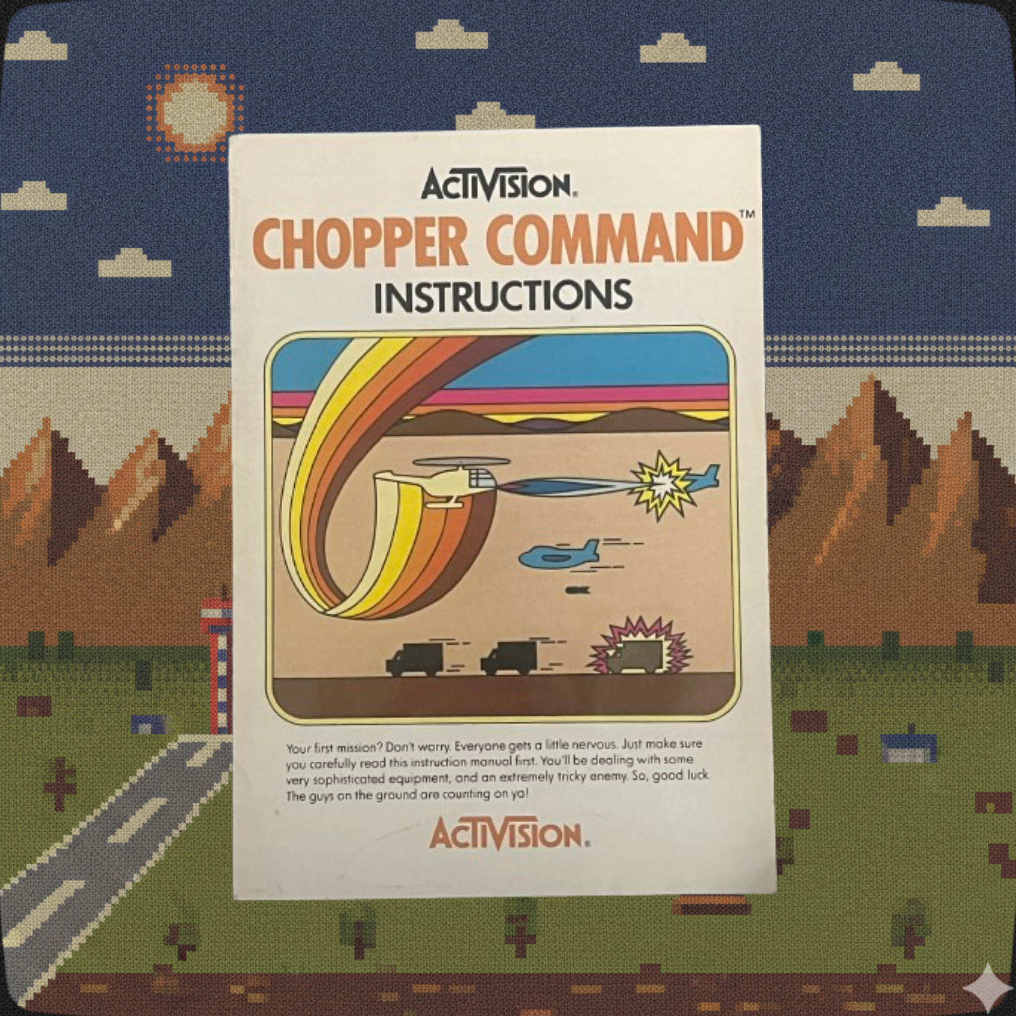 Activision Chopper Command Atari 2600 Game Cartridge AX-015 1982