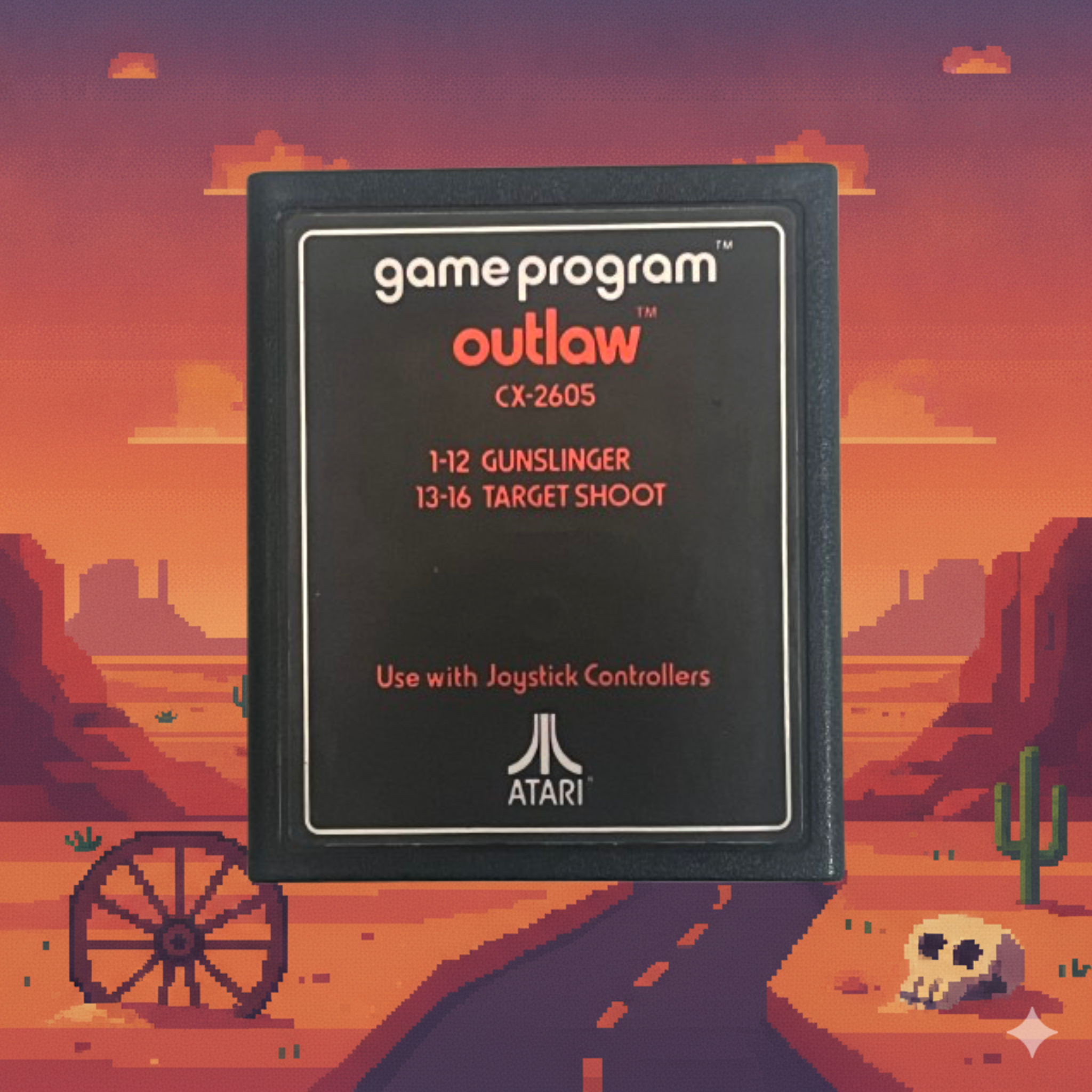 Atari Outlaw CX2605 Atari 2600 Game Cartridge 1978 Loose Tested