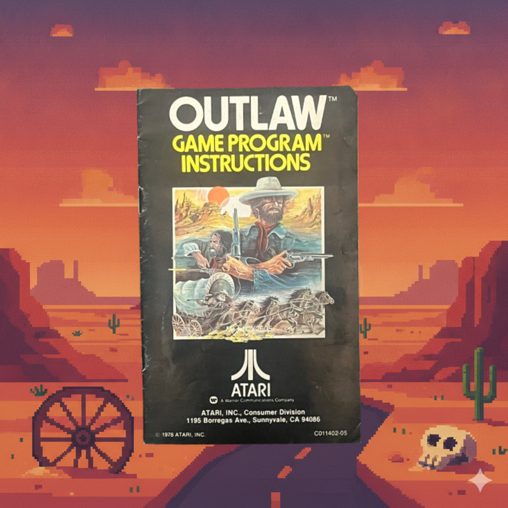 Atari Outlaw CX2605 Atari 2600 Game Cartridge 1978 Loose Tested