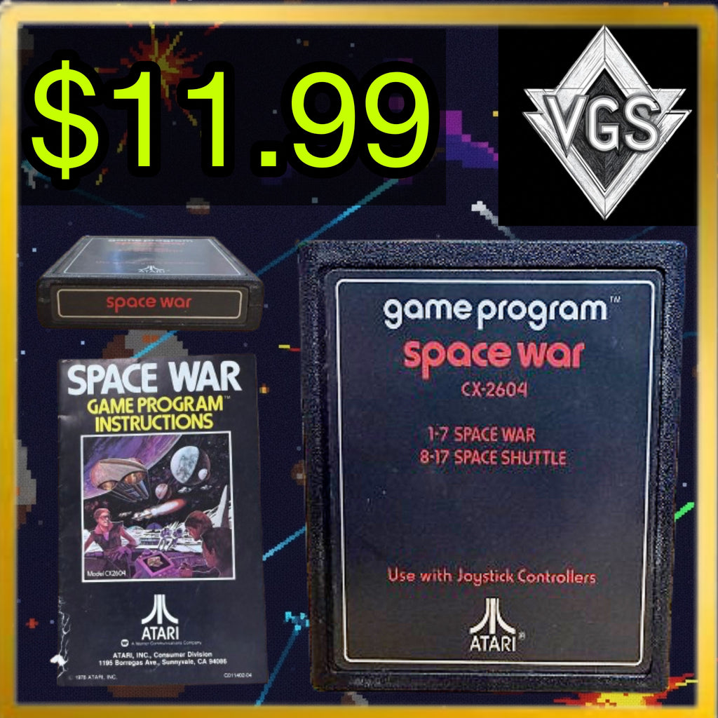Atari Space War CX2604 Atari 2600 Video Game Cartridge 1978 Vintage