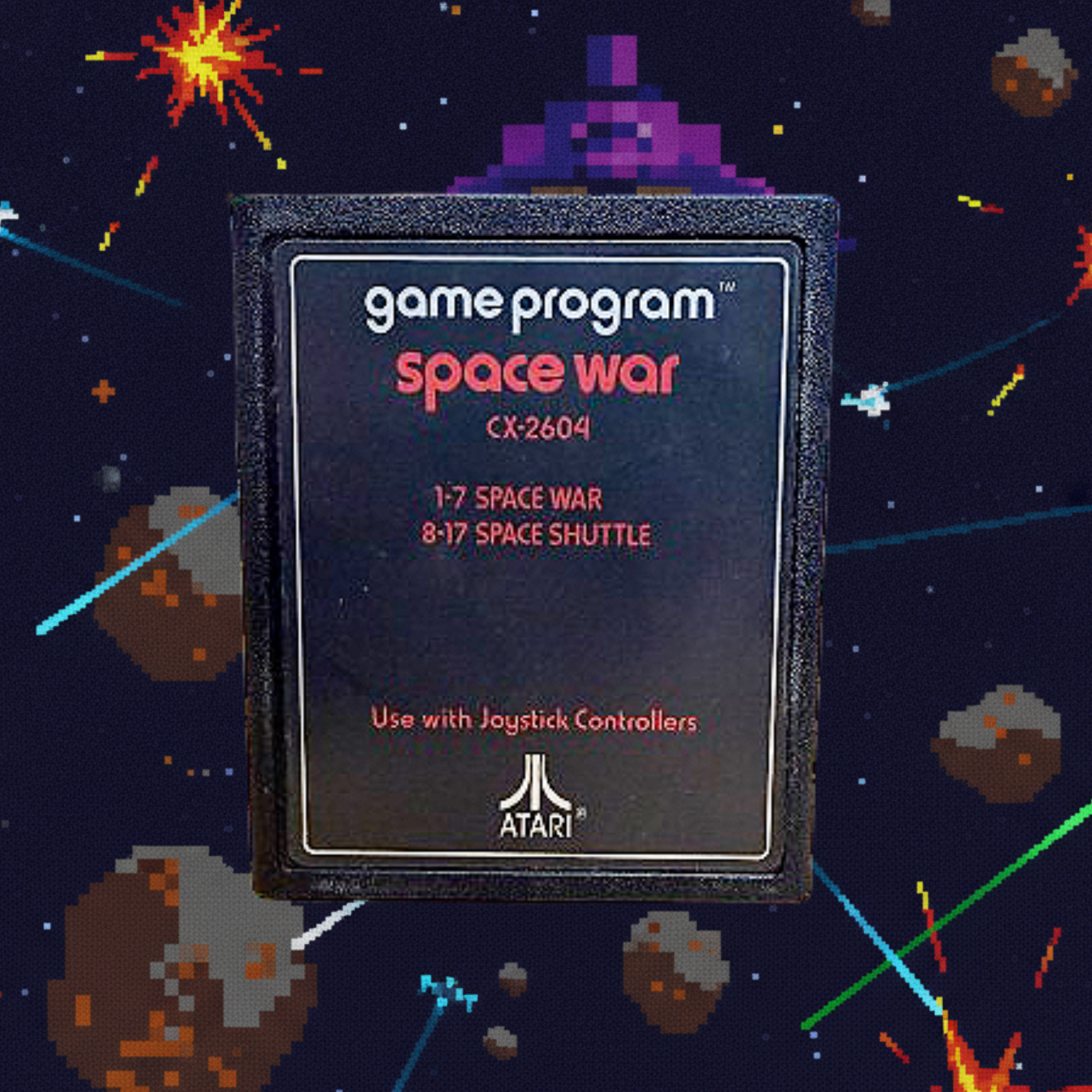 Atari Space War CX2604 Atari 2600 Video Game Cartridge 1978 Vintage