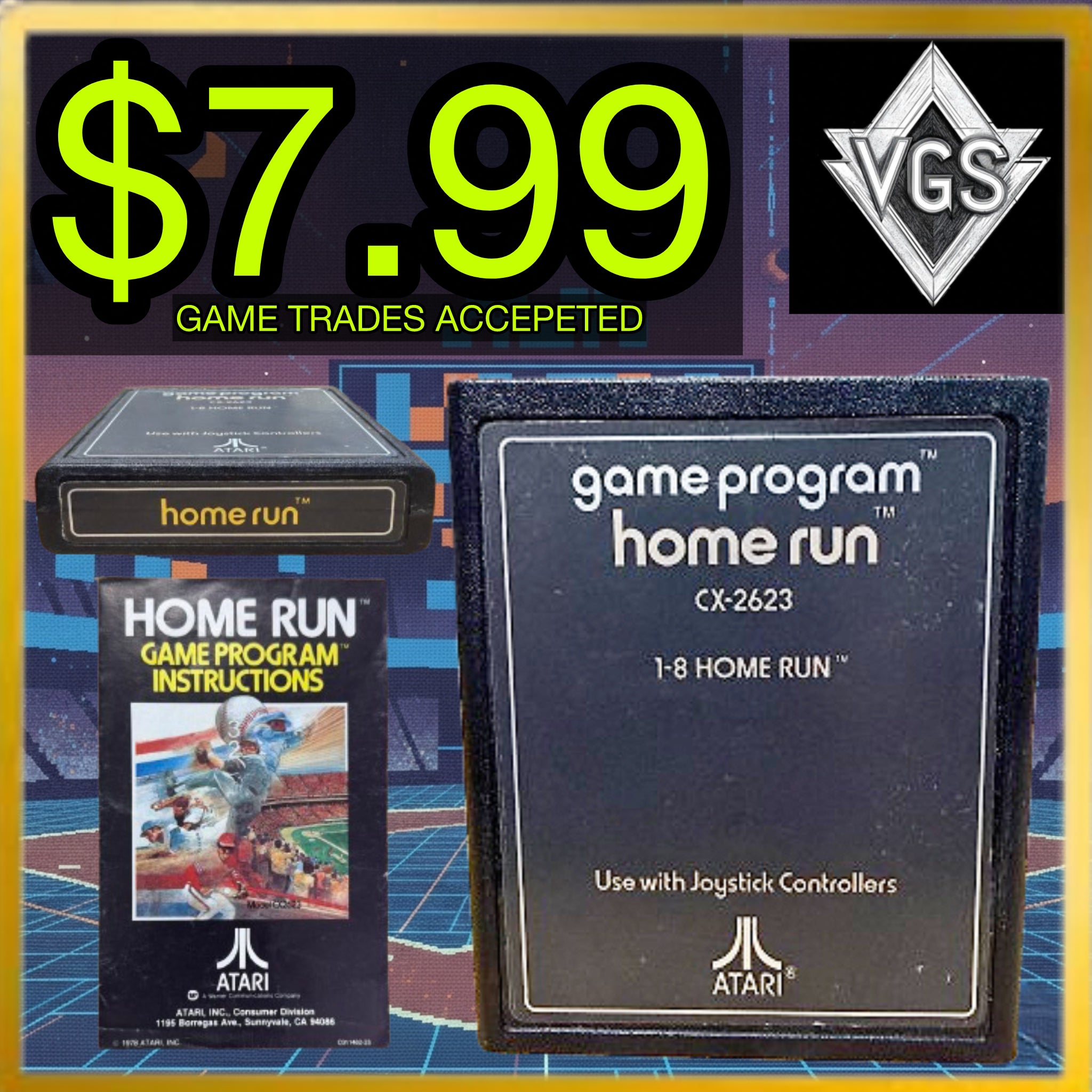 Atari Video Pinball CX2648 Atari 2600 Game Cartridge 1981