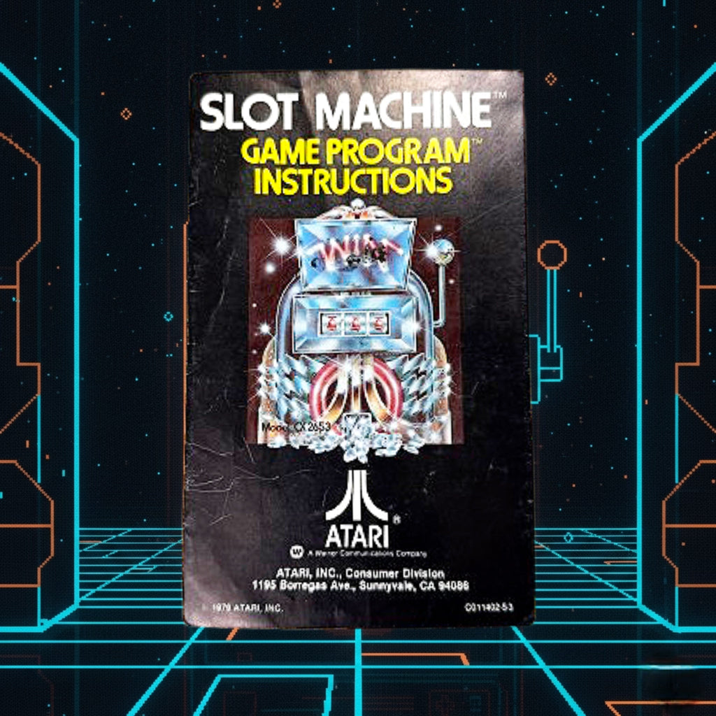 Atari Slot Machine CX-2653 Atari 2600 Game Cartridge Vintage 1979