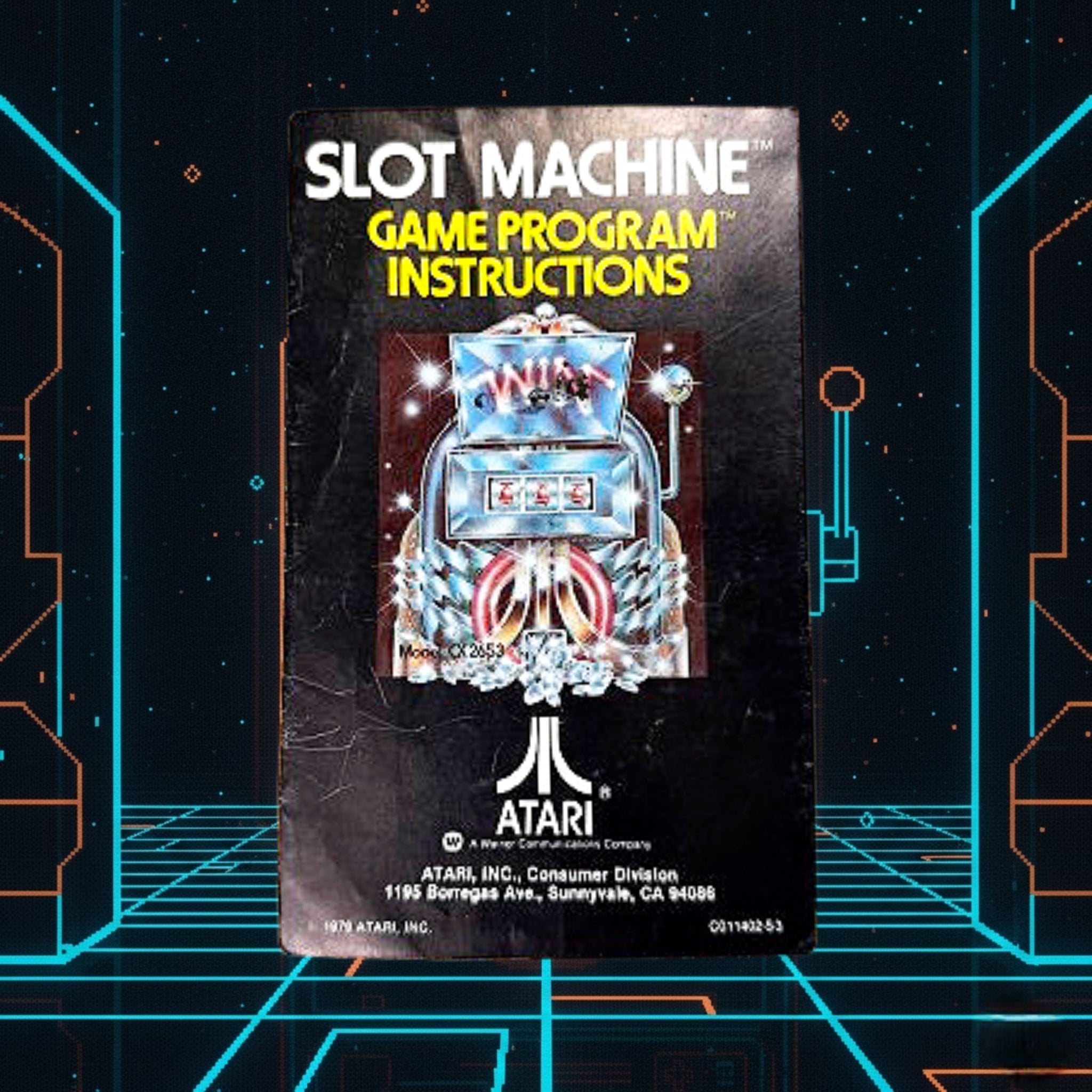 Atari Slot Machine CX-2653 Atari 2600 Game Cartridge Vintage 1979