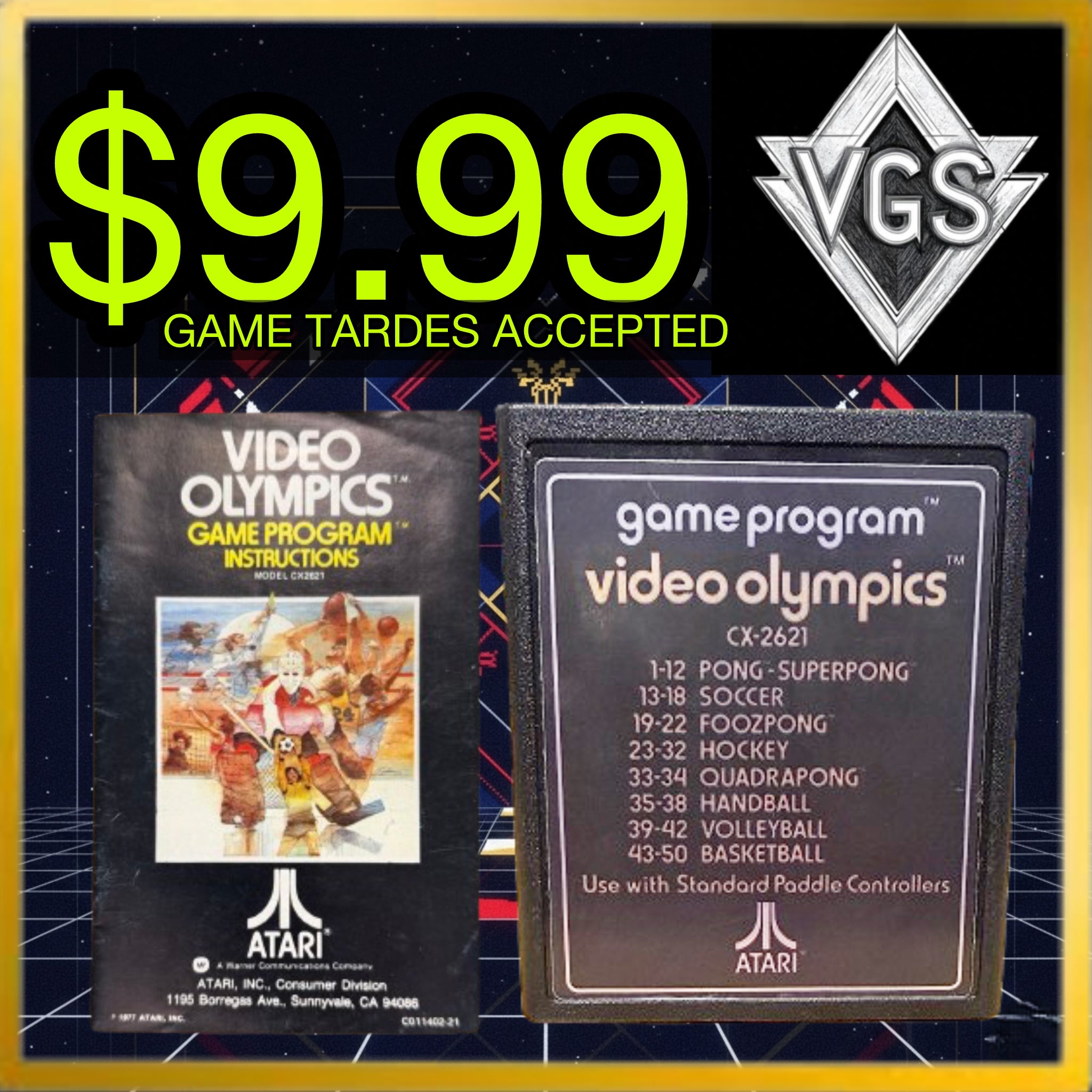 Atari Video Olympics CX-2621 Atari 2600 Game Cartridge 1977
