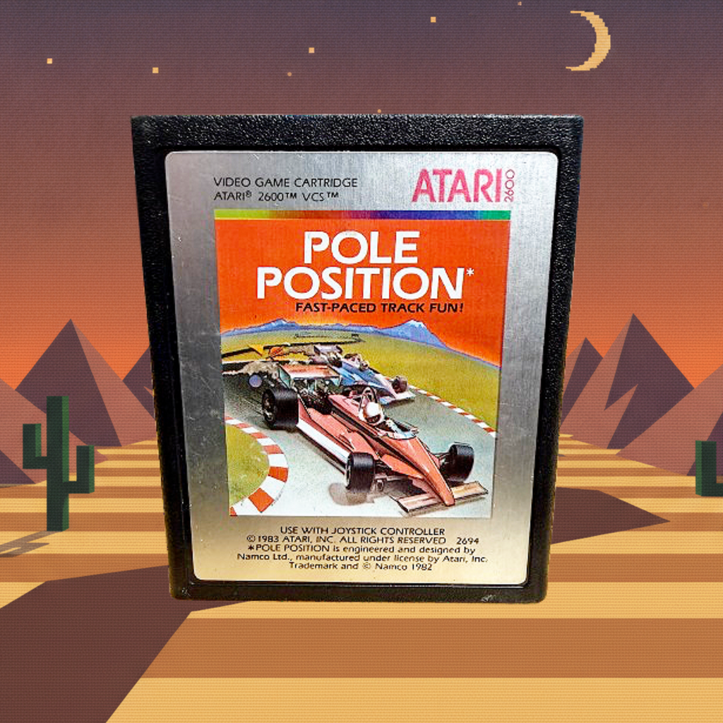 Atari 2600 Pole Position Cartridge Racing Game 1983 Namco Atari