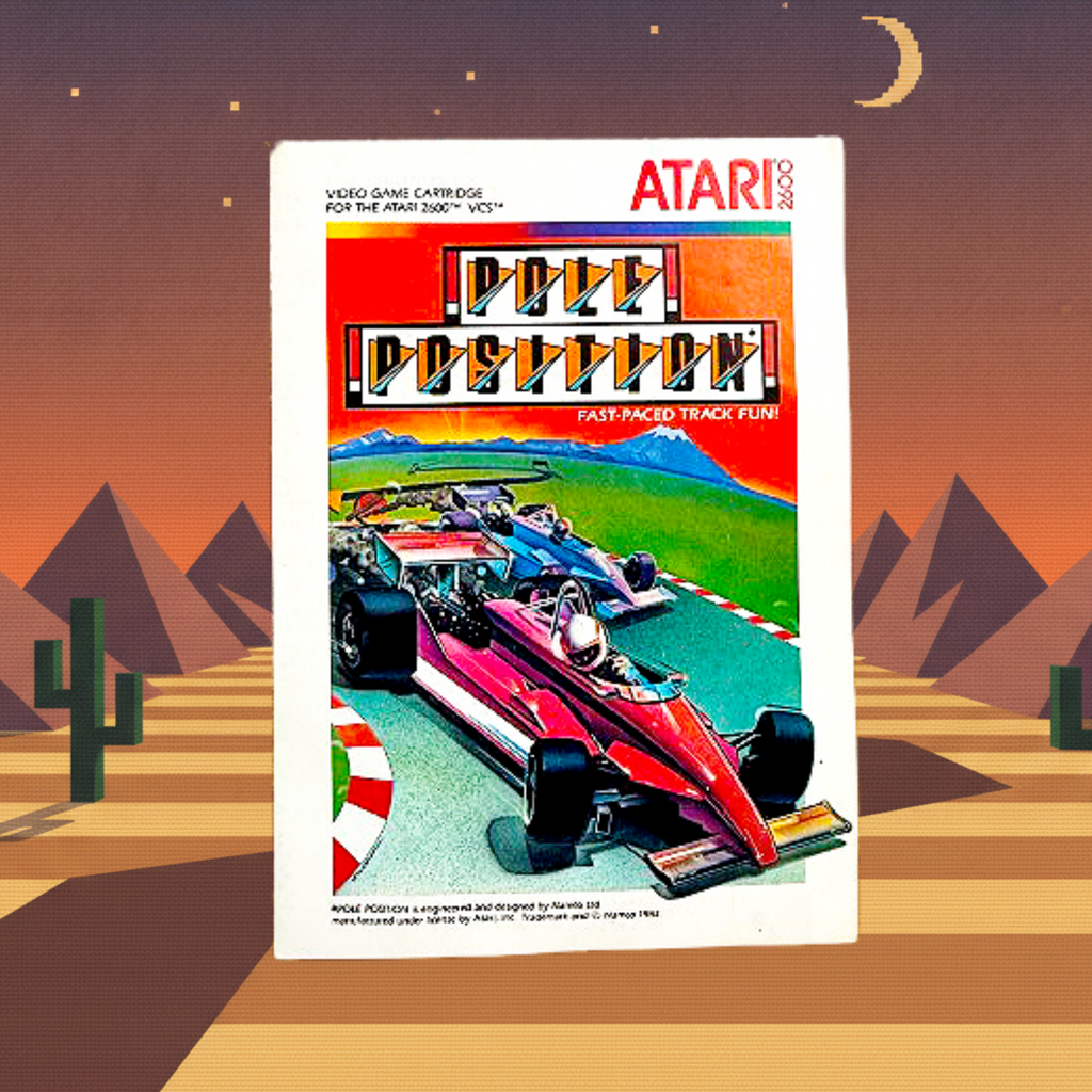 Atari 2600 Pole Position Cartridge Racing Game 1983 Namco Atari