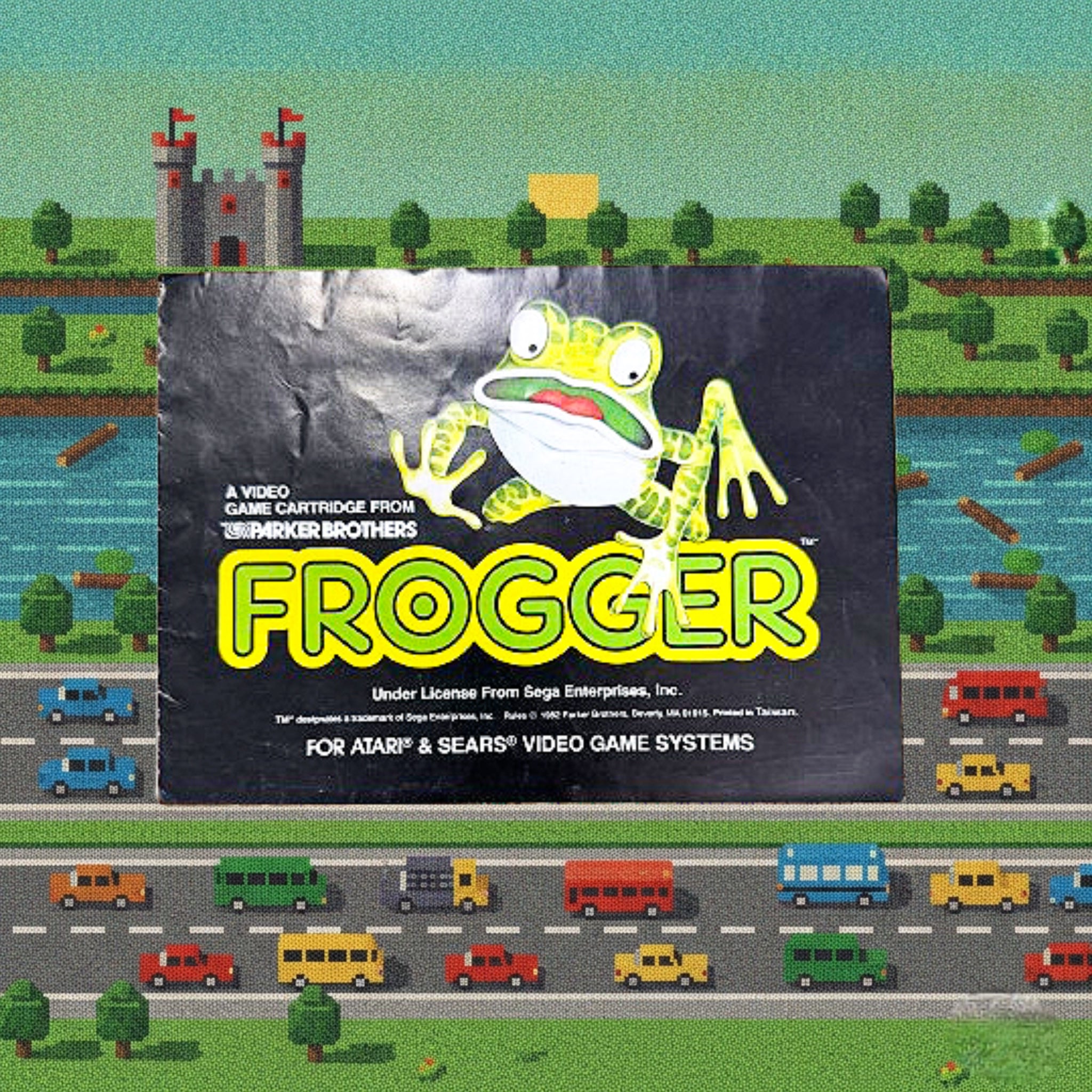 Frogger Atari 2600 Cartridge Konami Parker Brothers 1982 Video Game