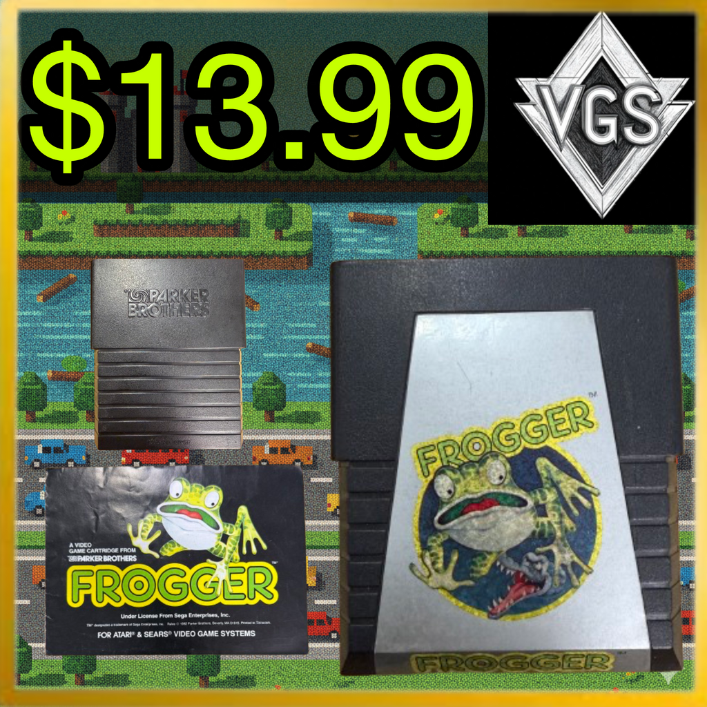 Frogger Atari 2600 Cartridge Konami Parker Brothers 1982 Video Game
