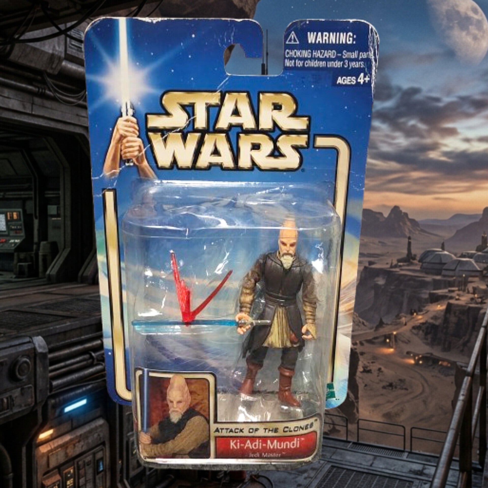 Star Wars Ki-Adi-Mundi Jedi Master 2002 Hasbro Attack of the Clones Figure #44