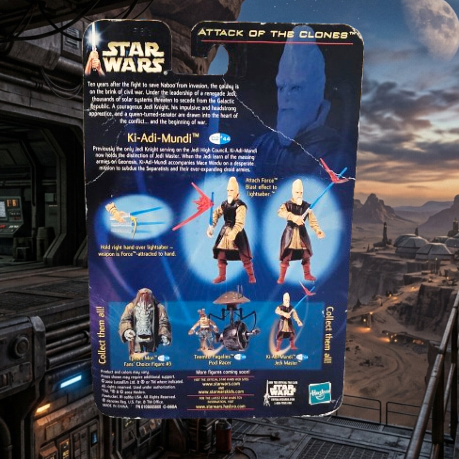 Star Wars Ki-Adi-Mundi Jedi Master 2002 Hasbro Attack of the Clones Figure #44