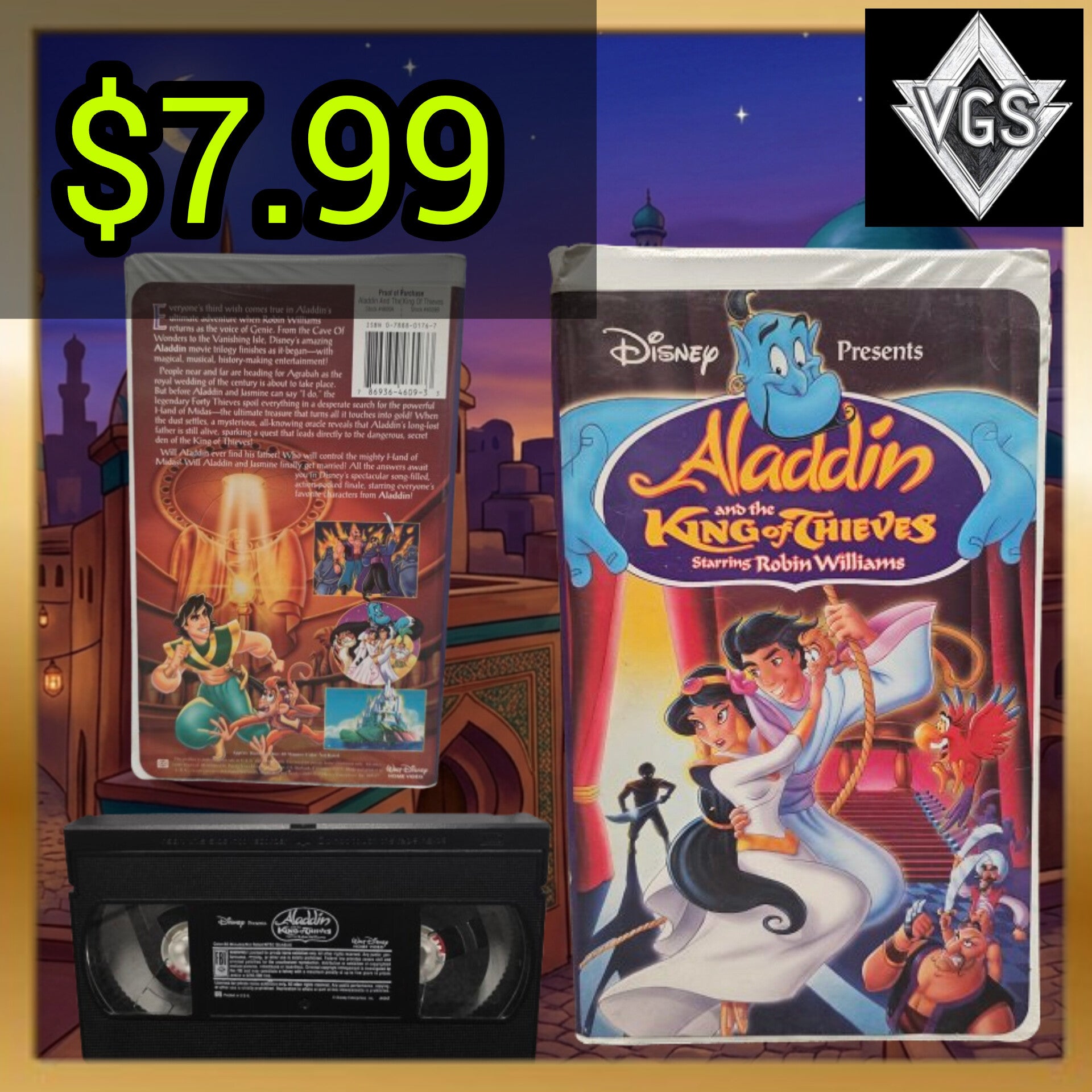 Walt Disney's Aladdin King of Thieves VHS #4609