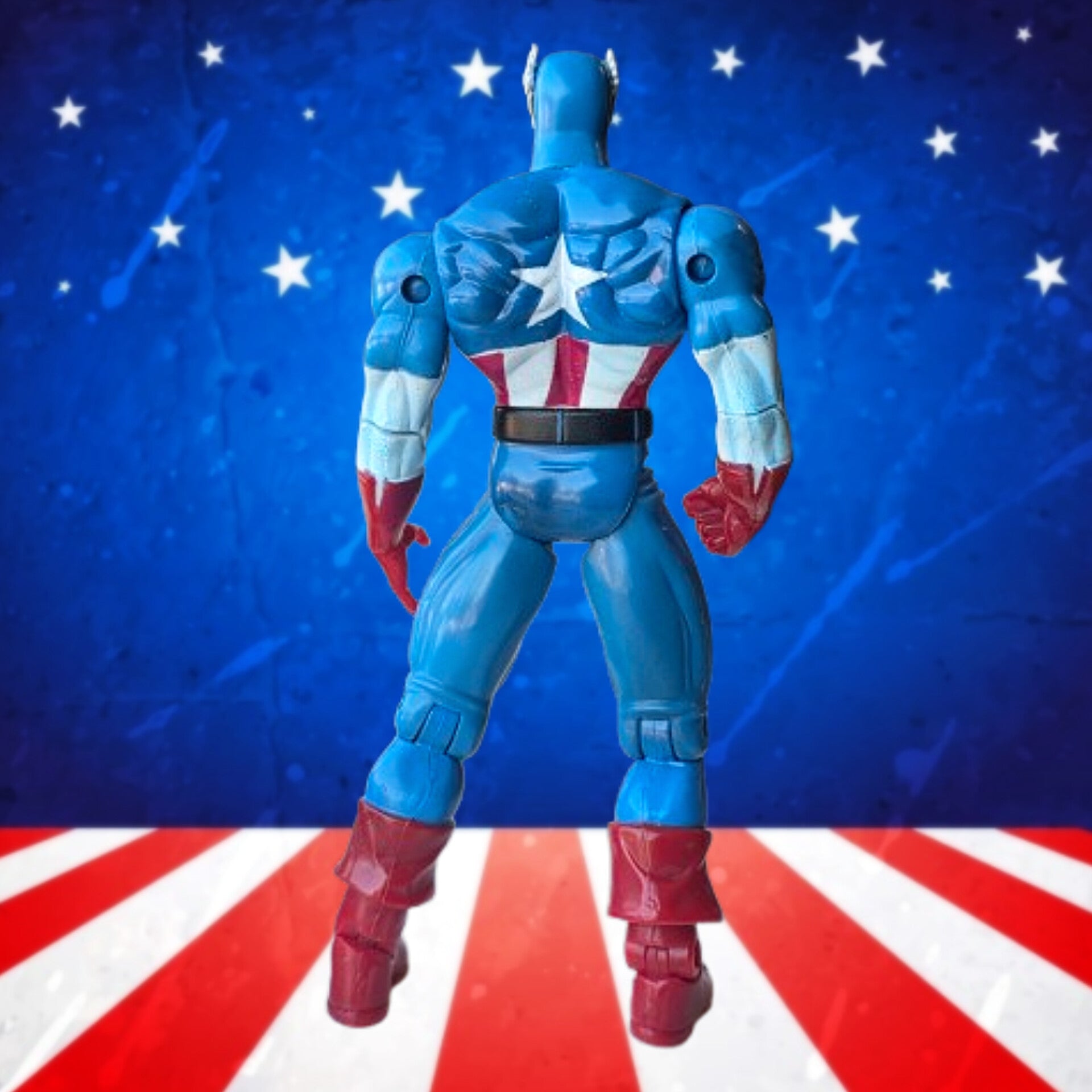 Captain America Marvel Action Figure 1999 Toy Biz Loose No Shield Used